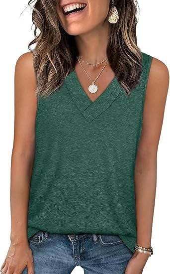 🎁Sommeraktion 50 % RABATT✨Ärmelloses, figurformendes Tanktop mit V-Ausschnitt und lockerer Passform für Damen