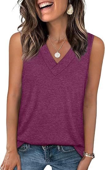 🎁Sommeraktion 50 % RABATT✨Ärmelloses, figurformendes Tanktop mit V-Ausschnitt und lockerer Passform für Damen