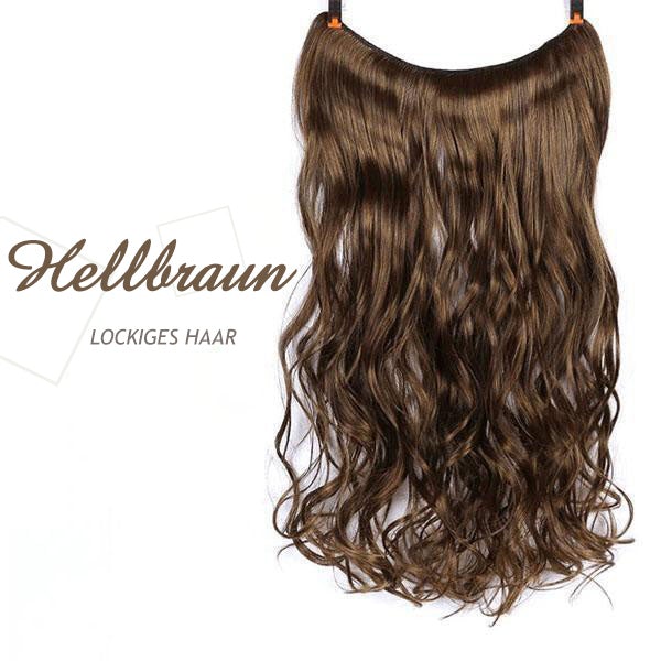 💕Haarverlängerung Unsichtbar Haarteil Extensions Haarverdichtung (55.8CM)