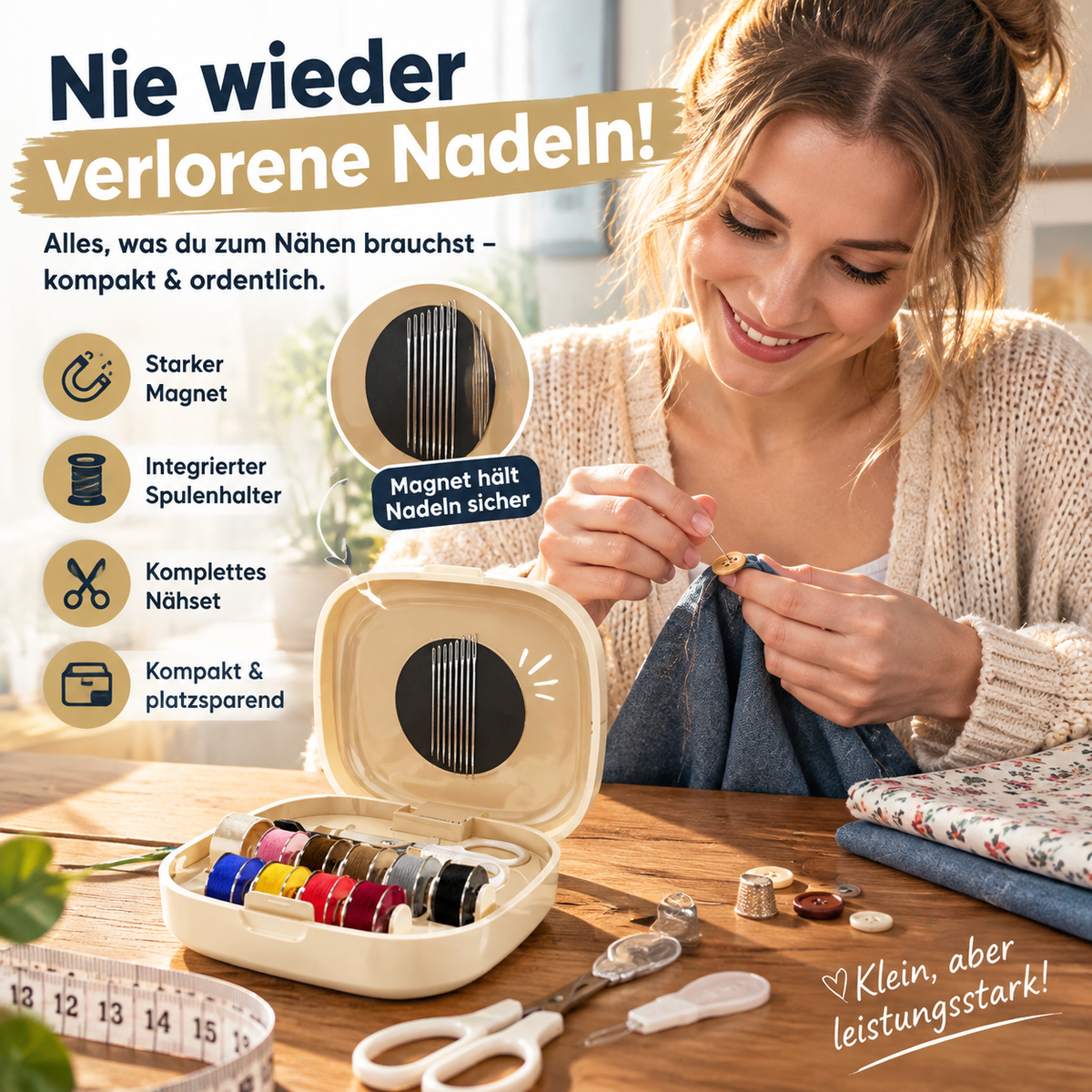 Tragbares magnetisches Mini-Nähset