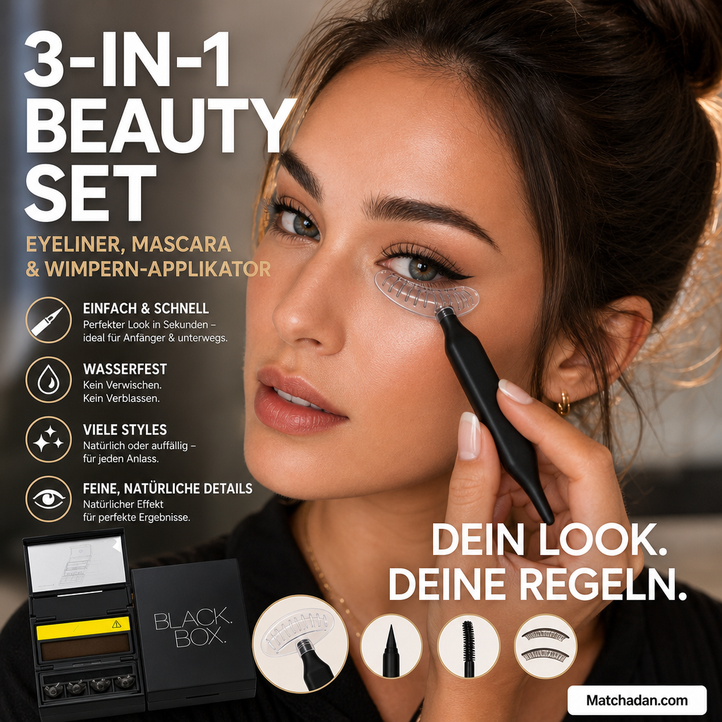 3-in-1-Set: Eyeliner und Applikator für die unteren Wimpern