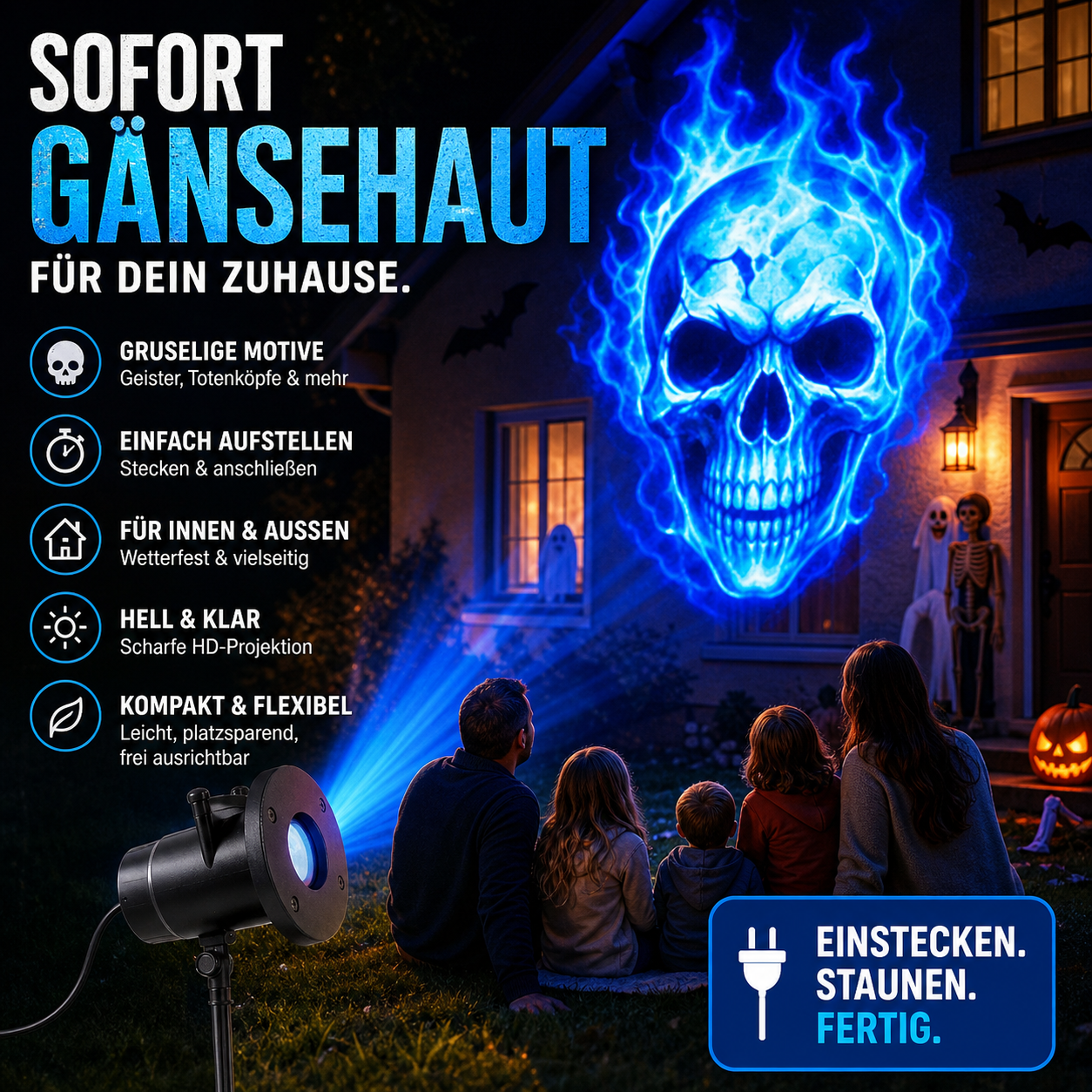 Halloween-Projektionslampe