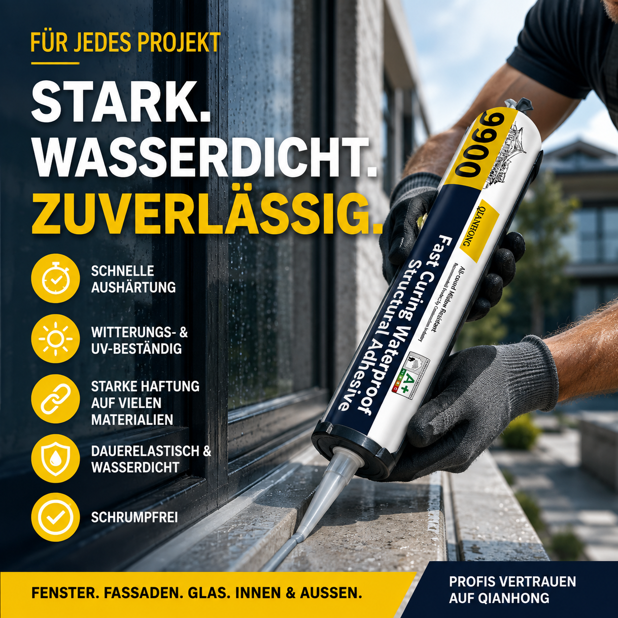 🔥 Witterungsbeständiger Silikon-Strukturkleber