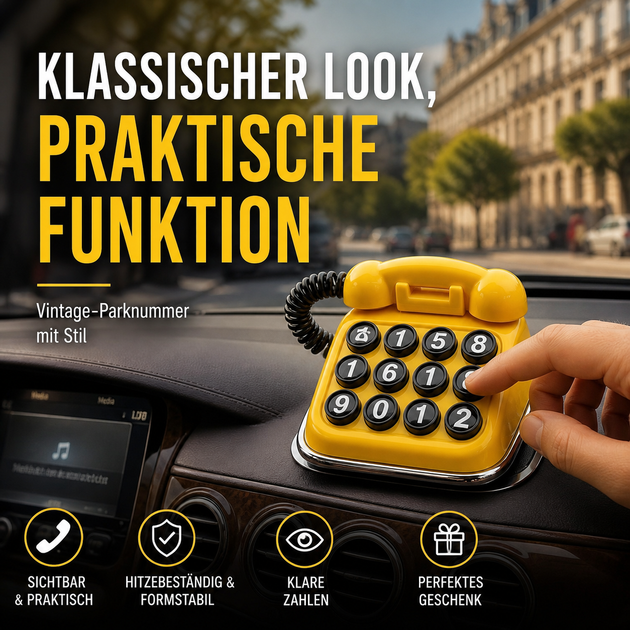 ☎️ Retro‑Telefon‑Parkscheibe