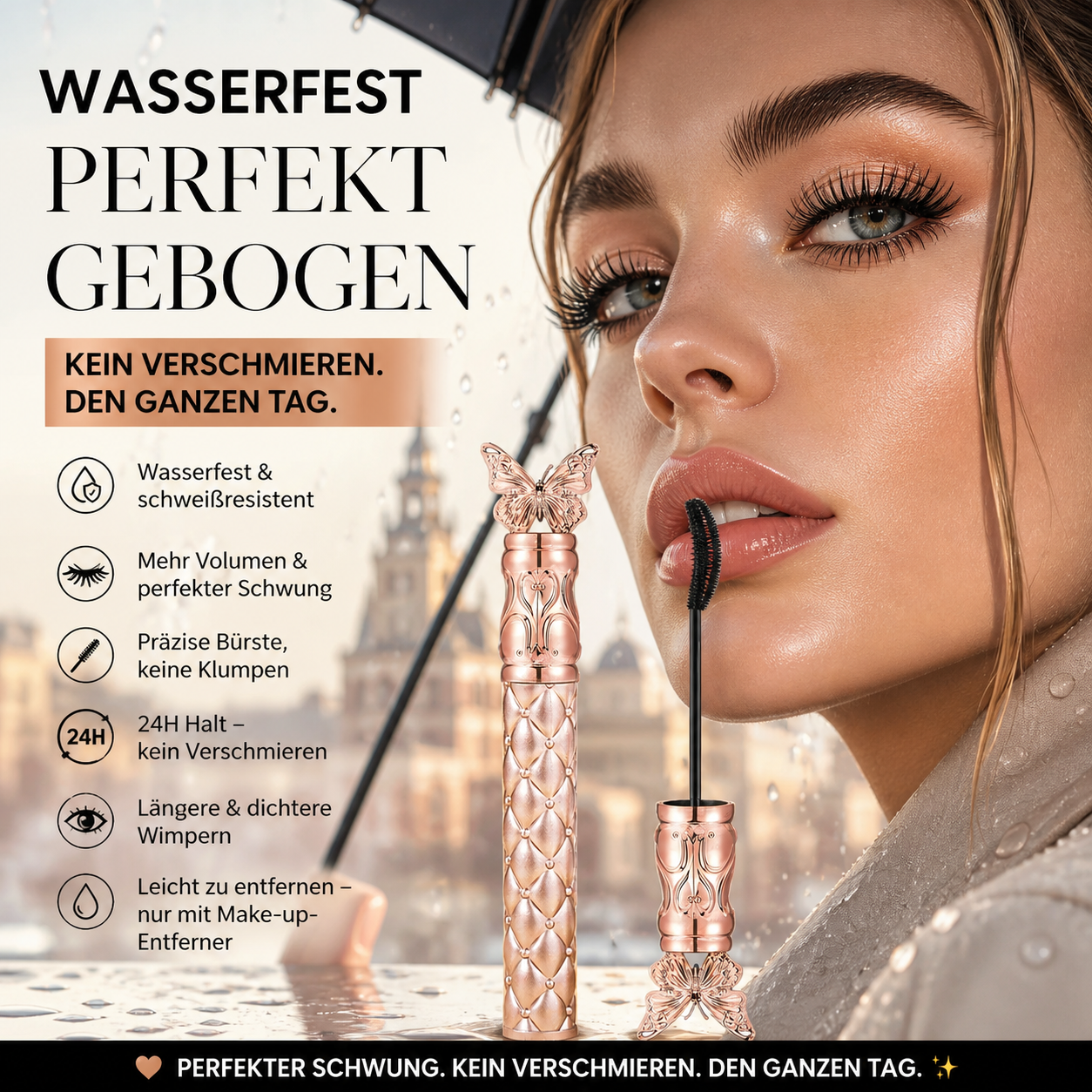 Wasserfeste Mascara für langanhaltenden Schwung