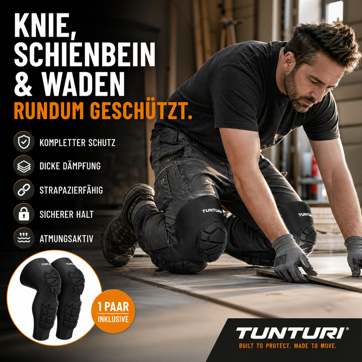 Stoßfeste Knieschoner für Sport