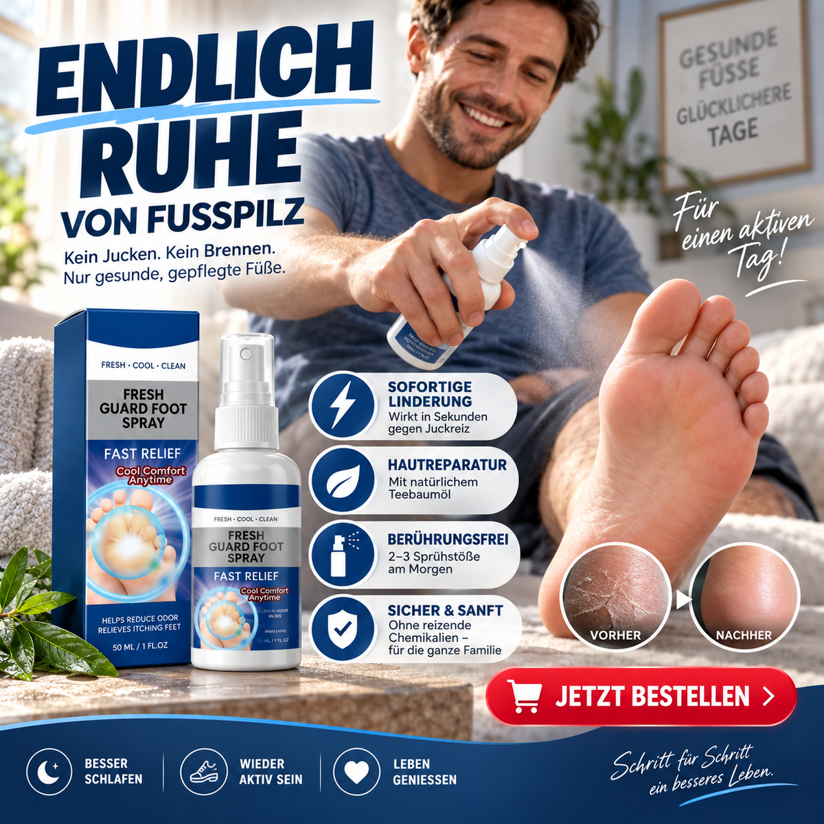 ⚕️Fußpflegespray in medizinischer Qualität