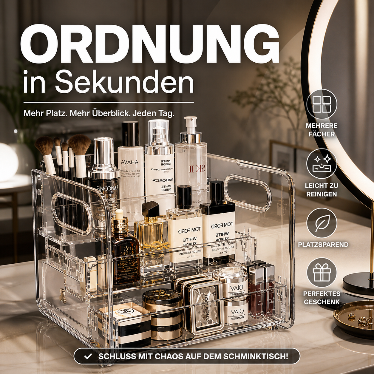💄 Kosmetik-Aufbewahrungsregal