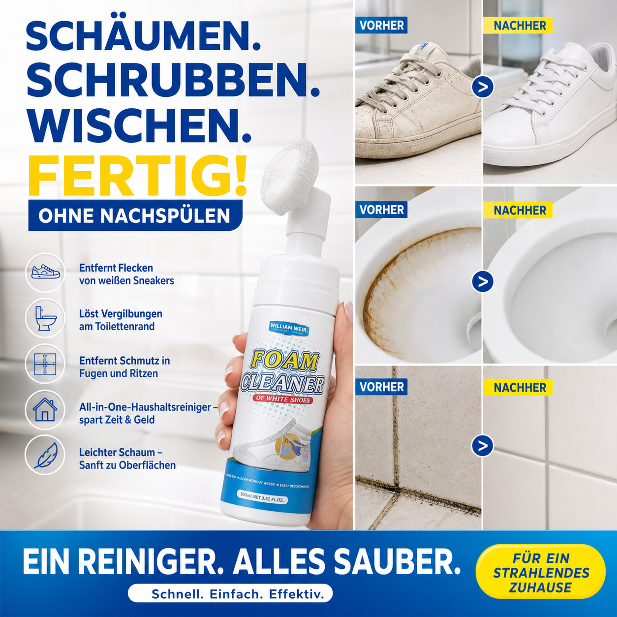 🔥 Schaumreiniger ohne Nachspülen