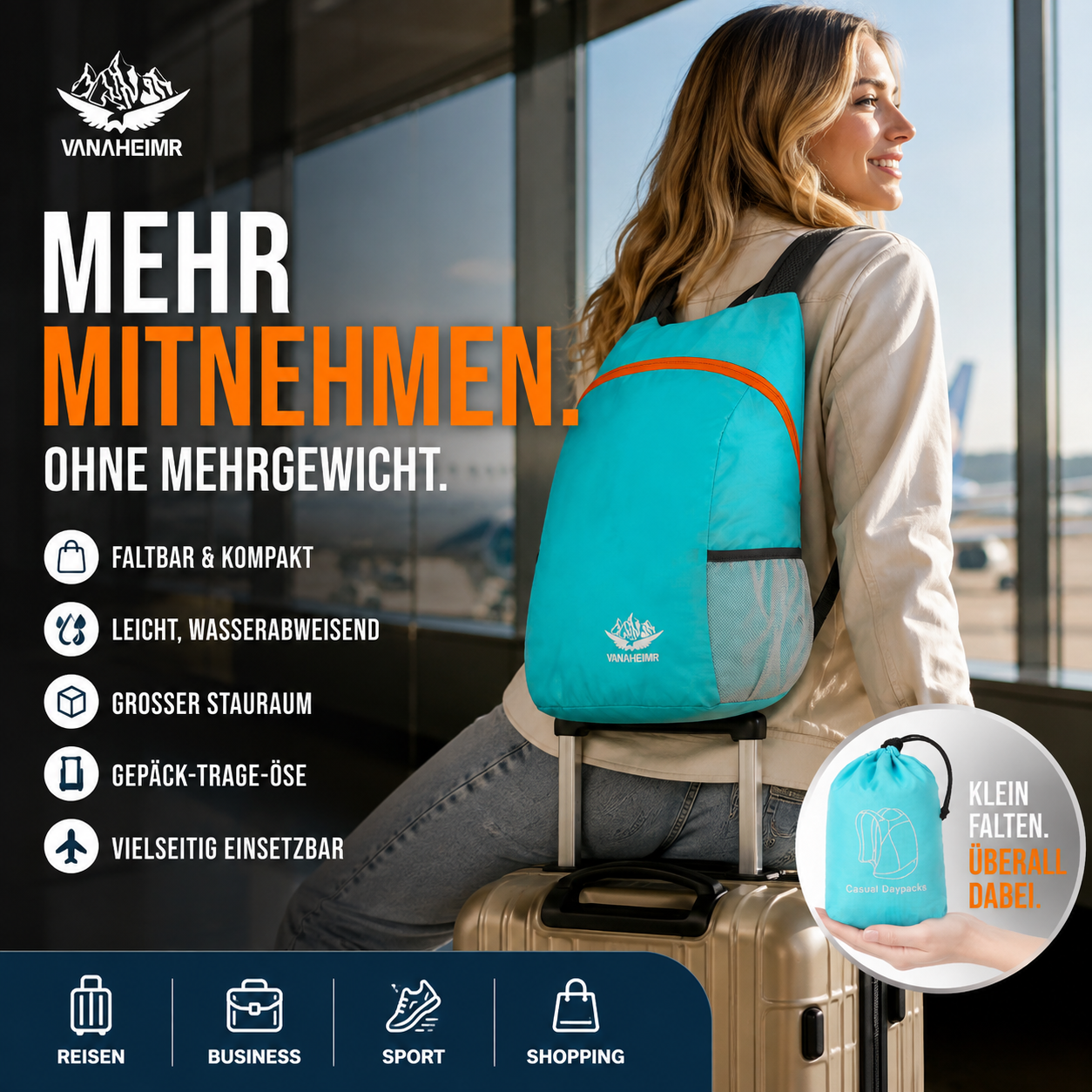🔥 Ultraleichte faltbare Reise- und Aufbewahrungstasche