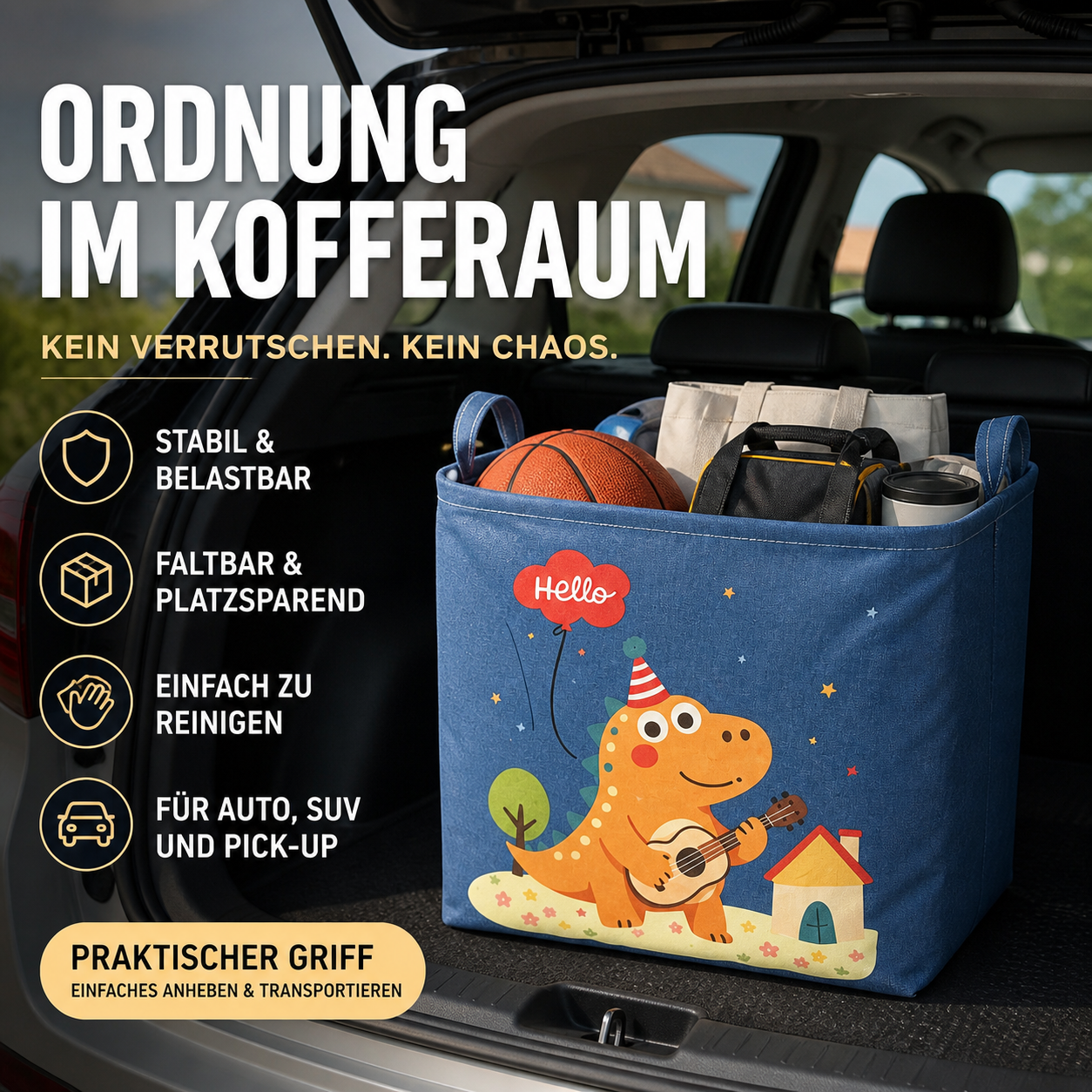 🚗 Kofferraum‑Aufbewahrungskorb
