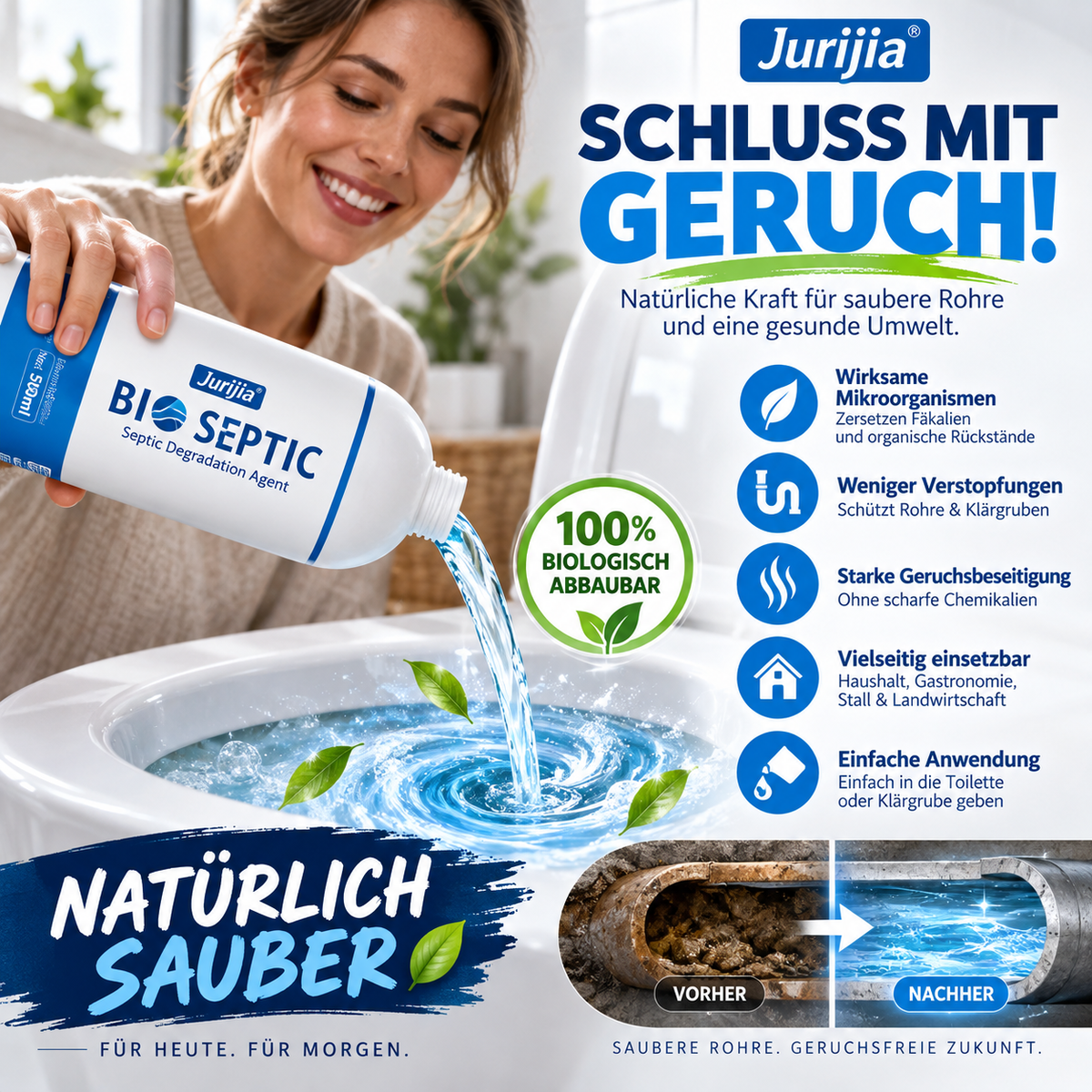 Hochwirksamer Mehrzweck-Reiniger für mikrobielle Degradation