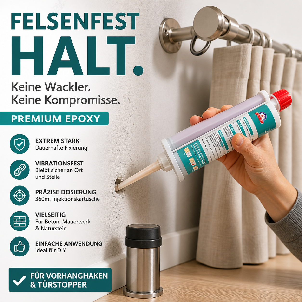🏠 Kaishida Epoxid-Injektions-Bewehrungsanker 360ml