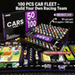 100 Mini-Rückzugautos mit integrierter Garage