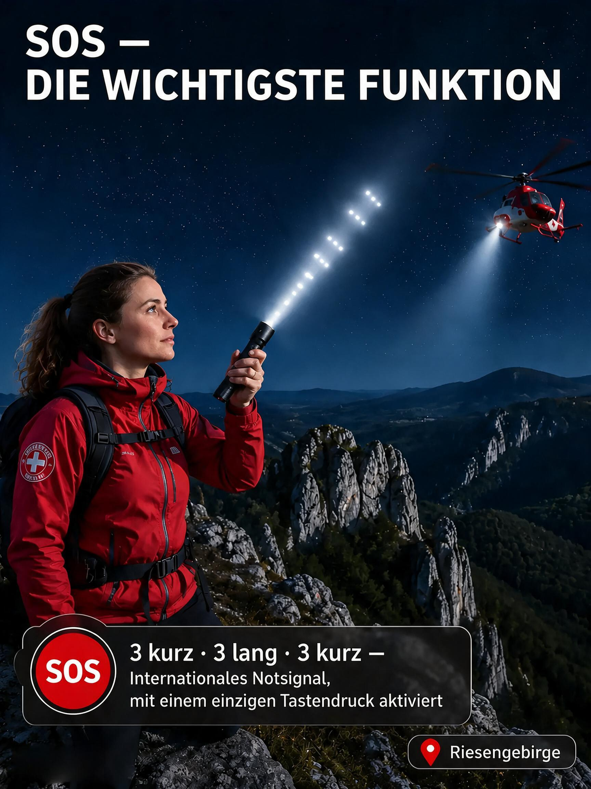 Superhelle weiße Lasertaschenlampe mit einstellbarem Zoom
