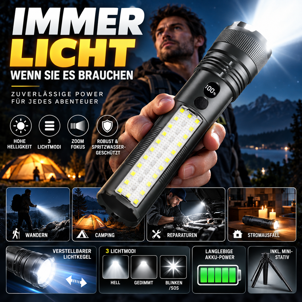 🔦 LED Taschenlampe