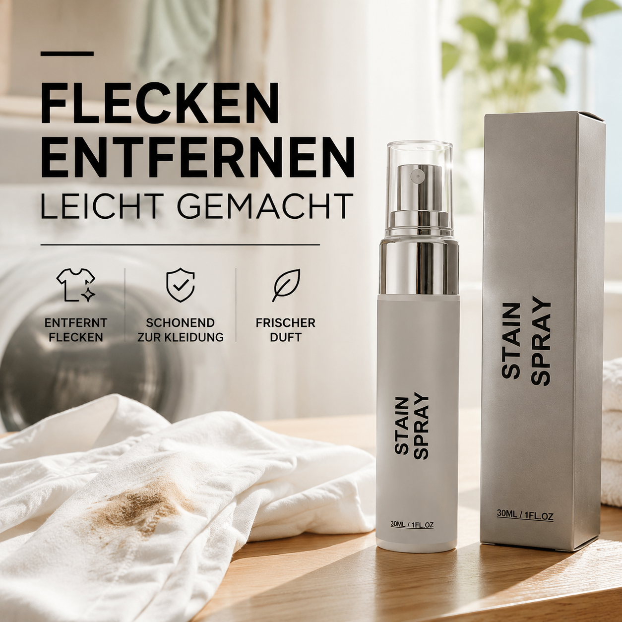 Fleckenentferner-Spray für Kleidung und Textilien