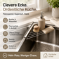 💧45% Rabatt 🥣Edelstahl-Ablage für Eckspülbecken