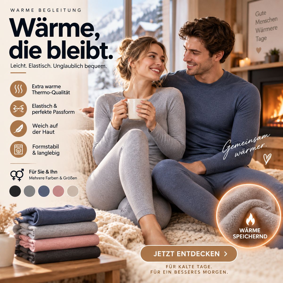 🧣 Herbstunterwäsche-Set für Damen und Herren