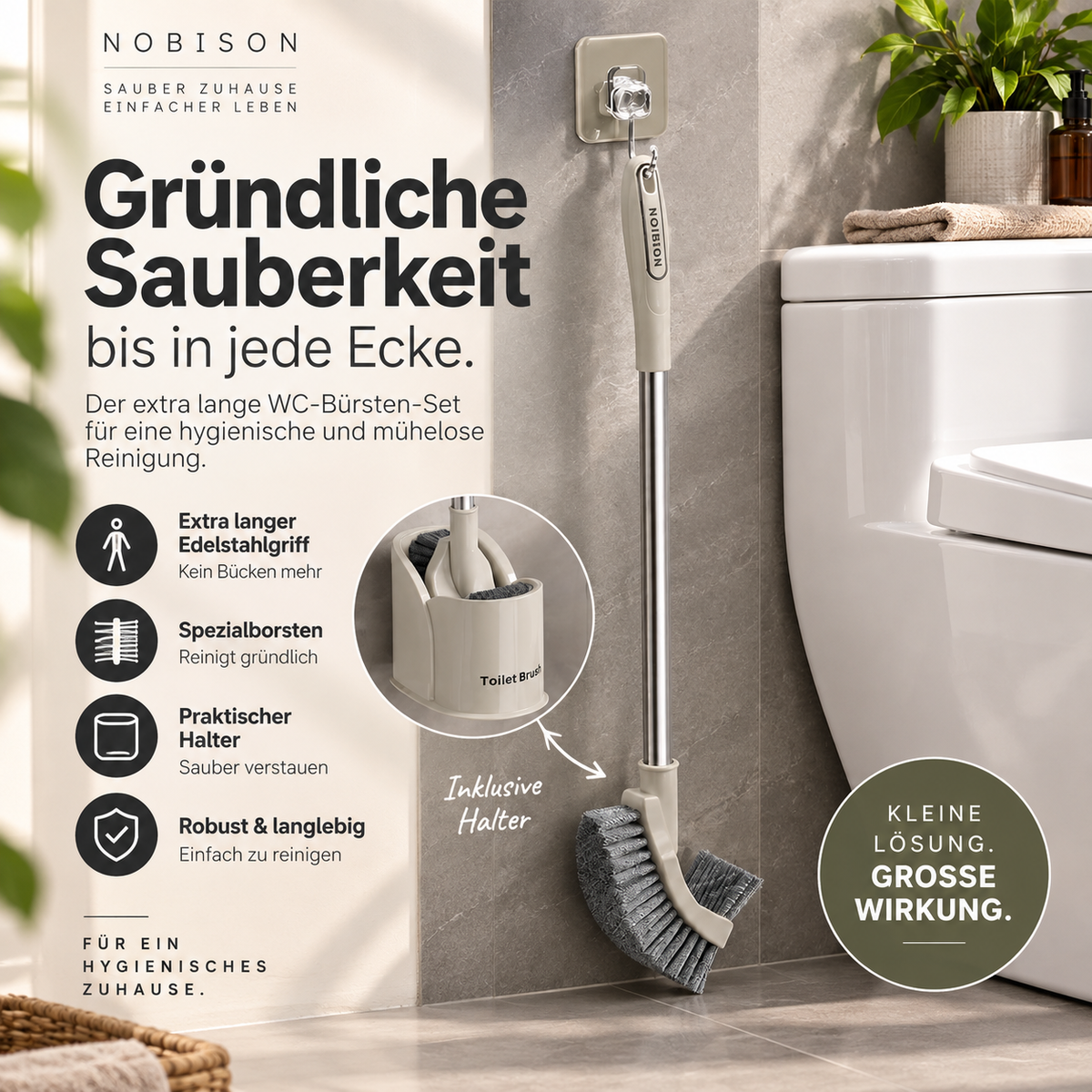 🚽Ausziehbares Toilettenbürsten-Set