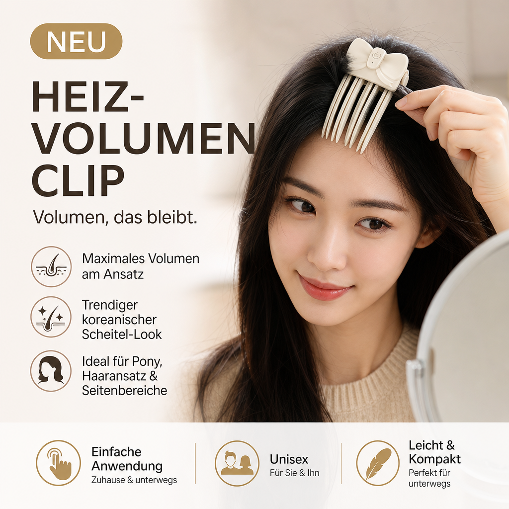 💇 Kabelloser, beheizbarer Clip für mehr Volumen am Haaransatz, tragbares Haarstyling-Gerät für Reisen, ideal für glattes, feines Haar