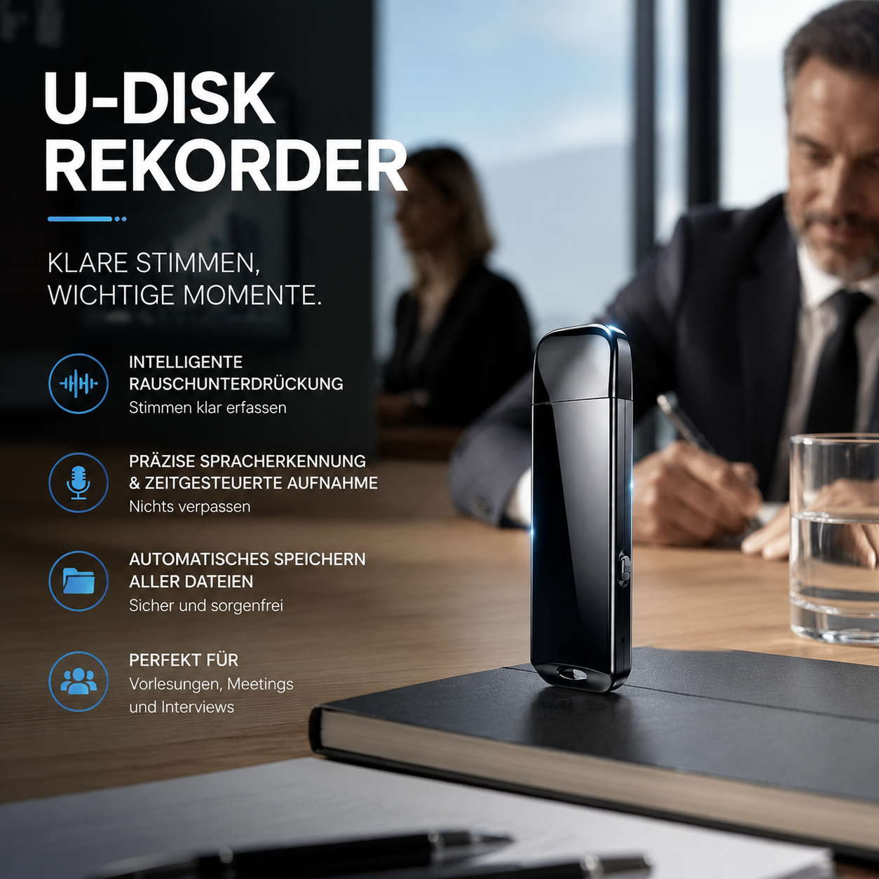 2-in-1 USB-Sprachaufnehmer