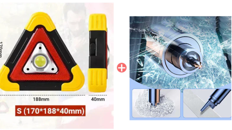 🔥Nur noch heute 50% Rabatt!🚗🆘3-IN-1 Dreieckige Solar-Notfall-Signalleuchte für den Straßenrand✨