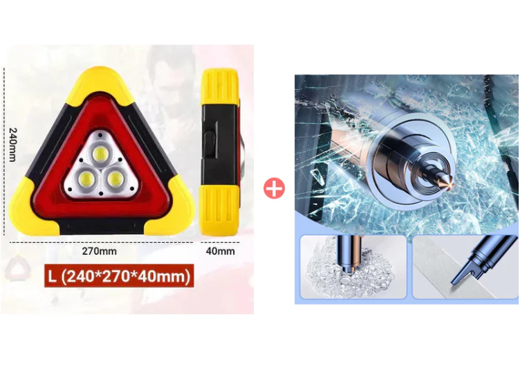 🔥Nur noch heute 50% Rabatt!🚗🆘3-IN-1 Dreieckige Solar-Notfall-Signalleuchte für den Straßenrand✨