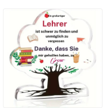 Hochwertige Acrylplakette zur Würdigung von Lehrern