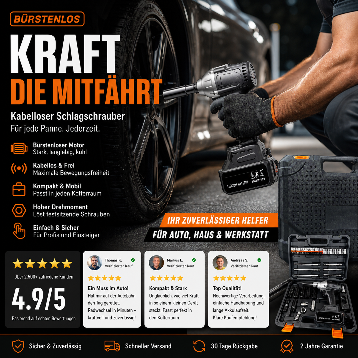 ⚡️ 50% RABATT! 💥 Bürstenloser Elektroschrauber – Leistungsstark, langlebig & kabellos für maximale Freiheit! 🔧