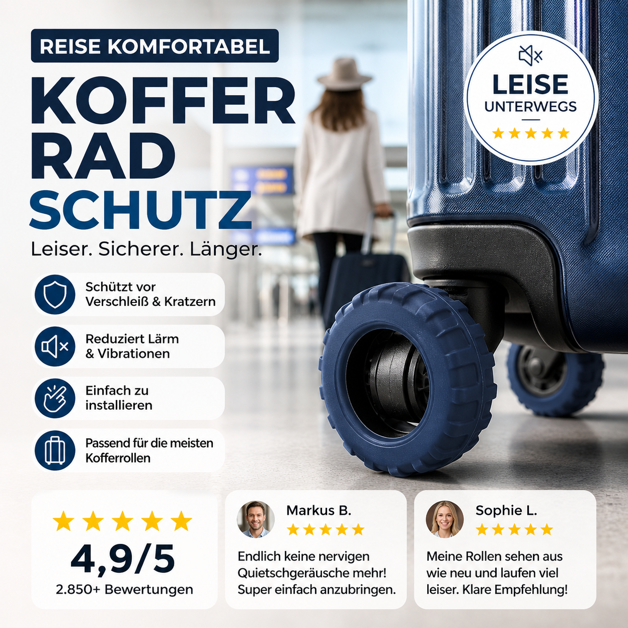 ✈️ Koffer-Rad-Schutzbezug