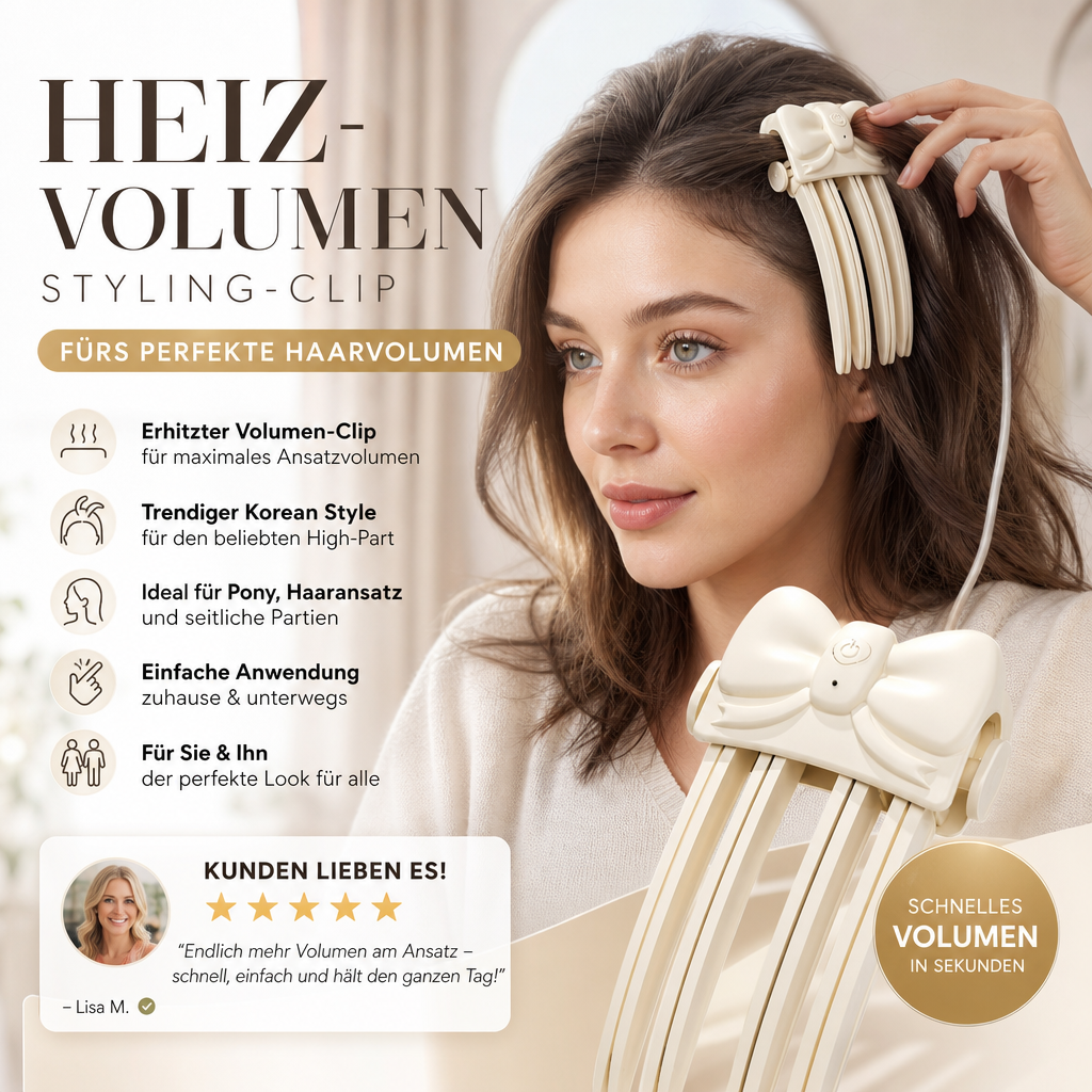 💇 Kabelloser, beheizbarer Clip für mehr Volumen am Haaransatz, tragbares Haarstyling-Gerät für Reisen, ideal für glattes, feines Haar