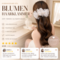 🌸 Koreanischer Banane-Haarclip mit Blumen-Tüll