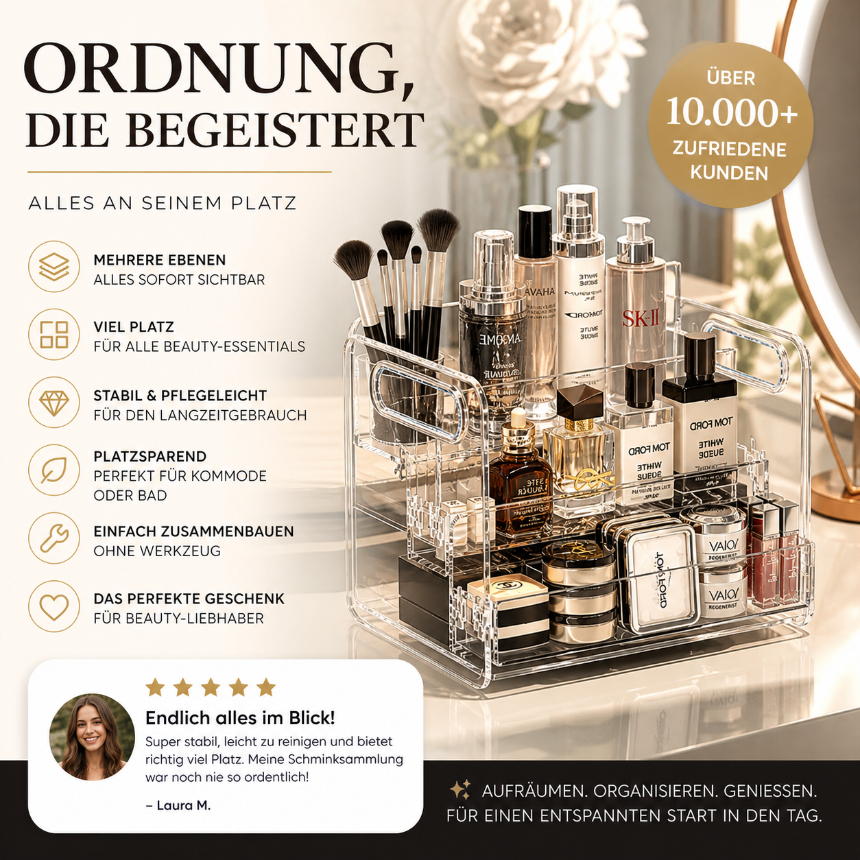 💄 Kosmetik-Aufbewahrungsregal