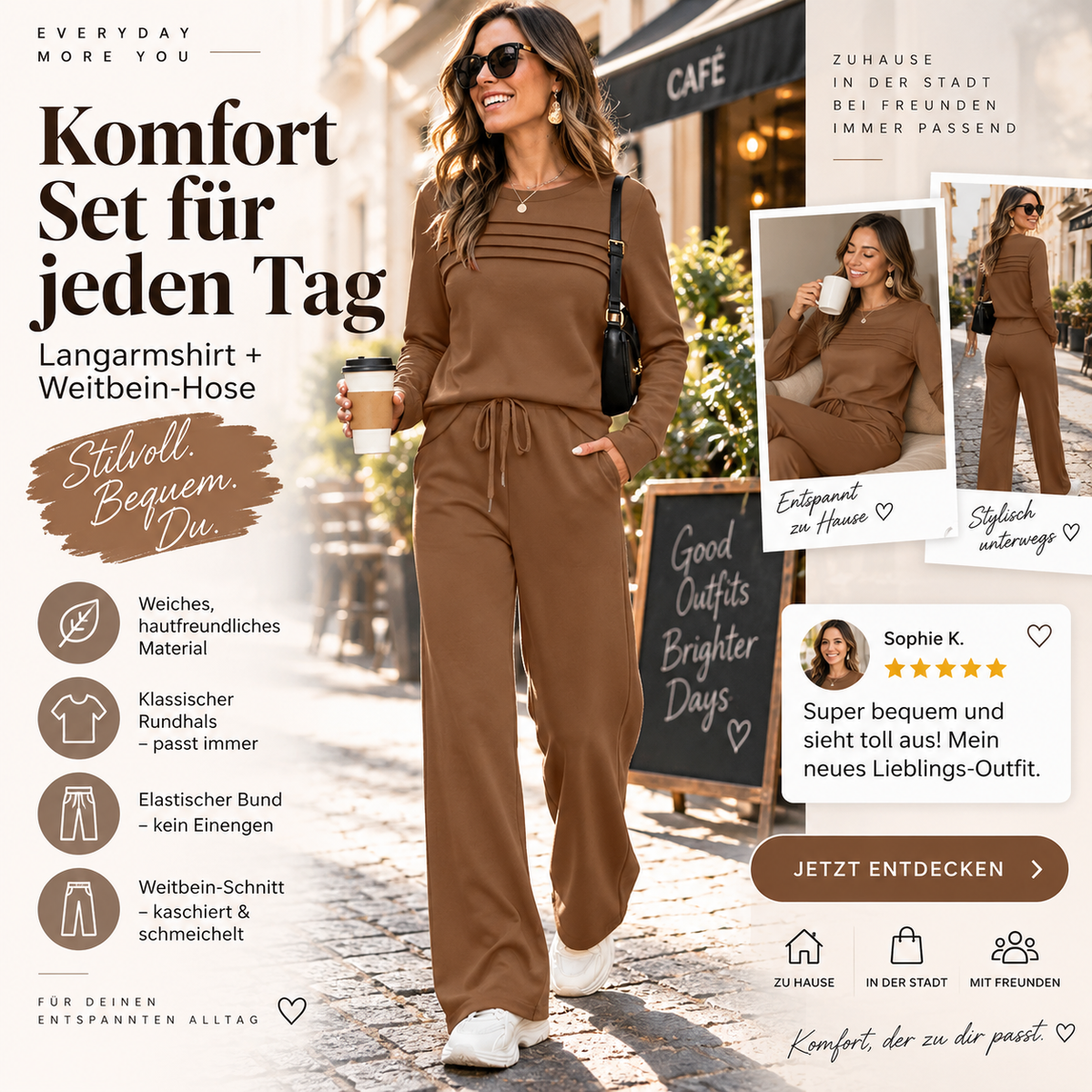 🐥 50% RABATT! ✨Komfortables Damen‑Set