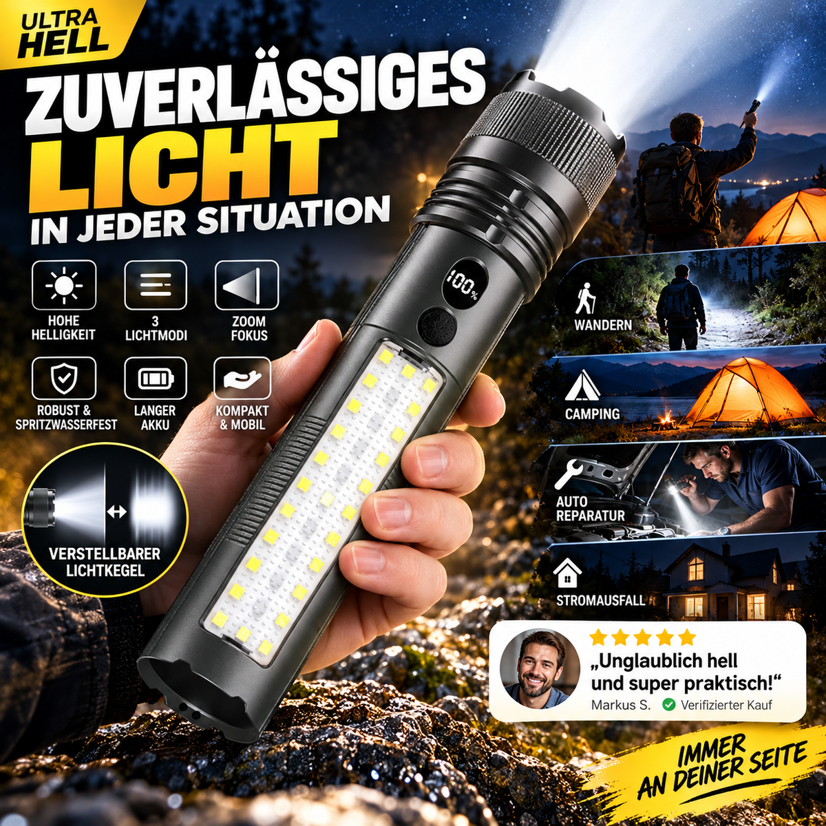 🔦 LED Taschenlampe