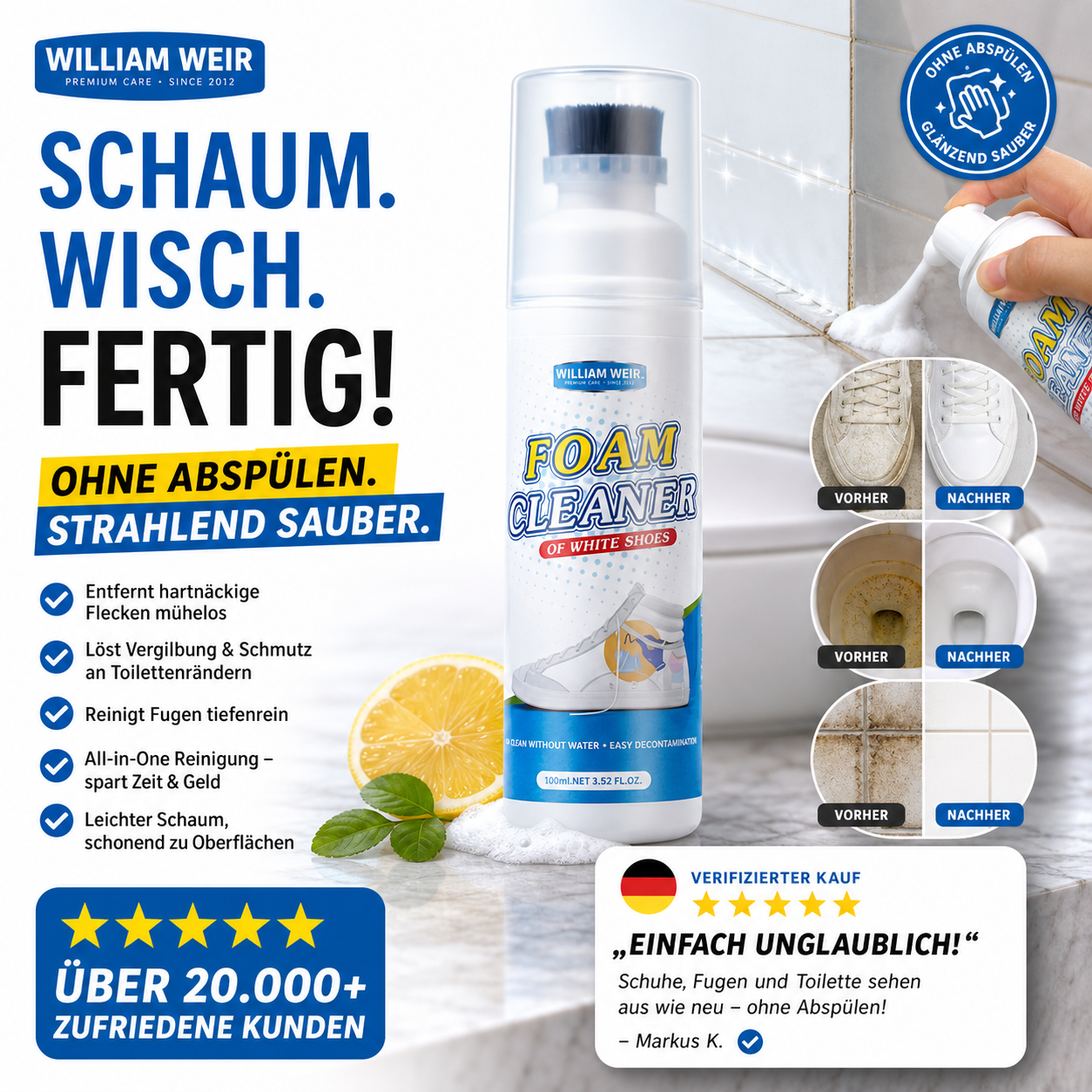 🔥 Schaumreiniger ohne Nachspülen