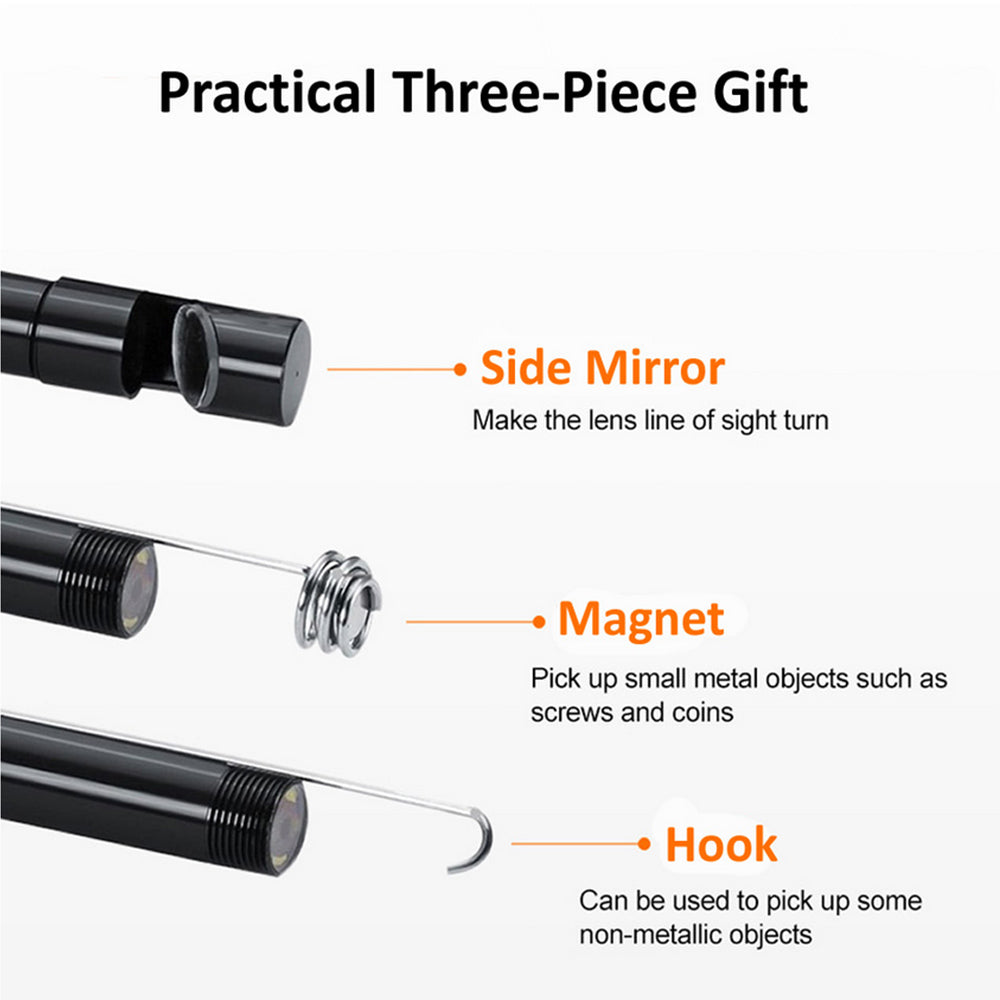 3-in-1 Endoskopkamera 1200P – Für Smartphone & PC, ideal für Rohr- und Fahrzeugprüfung 🔧📱