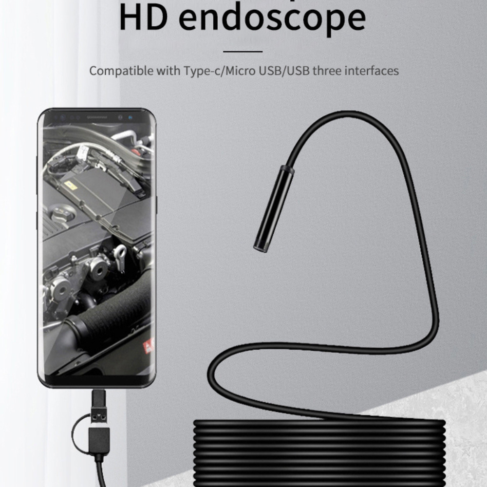 3-in-1 Endoskopkamera 1200P – Für Smartphone & PC, ideal für Rohr- und Fahrzeugprüfung 🔧📱