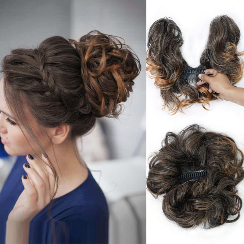 💇‍♀️ 50% RABATT! ✨ Voluminöser Messy-Bun-Haarteil – Hitzebeständige Faser & stabiler Halt ✨