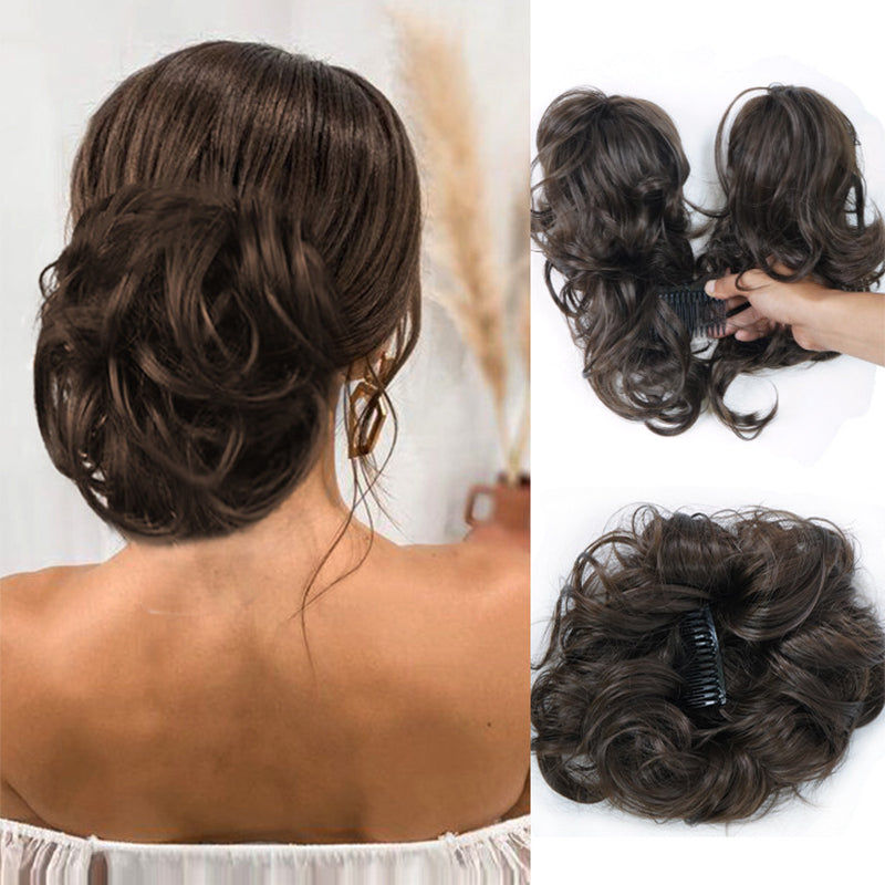 💇‍♀️ 50% RABATT! ✨ Voluminöser Messy-Bun-Haarteil – Hitzebeständige Faser & stabiler Halt ✨