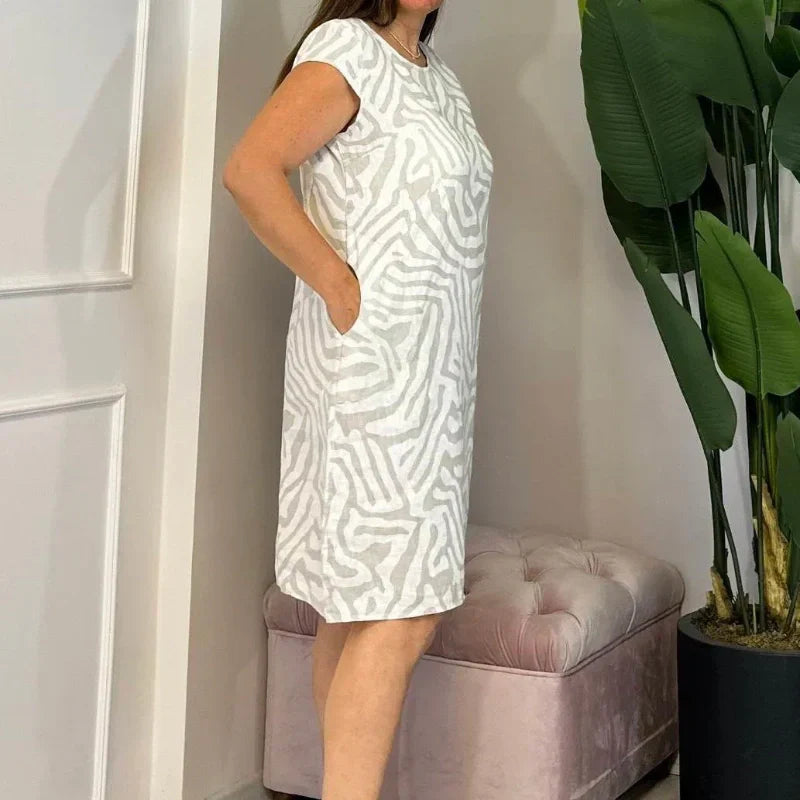 🌸Lässiges Boho-Vintage-Kleid mit Print🌈