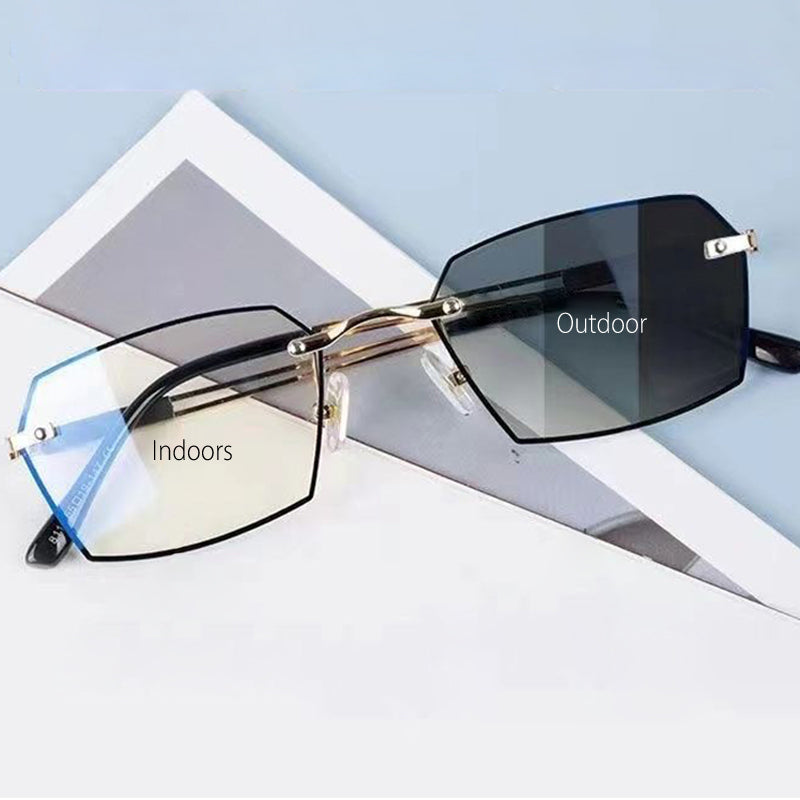 2-in-1-Lesebrille mit photochromem Blaulichtschutz
