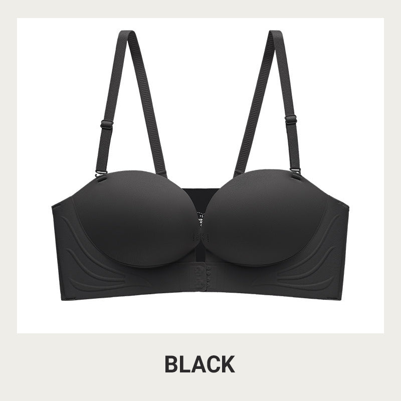🌟Unsichtbarer Push-up-BH mit Frontschnalle und Trägern🥰