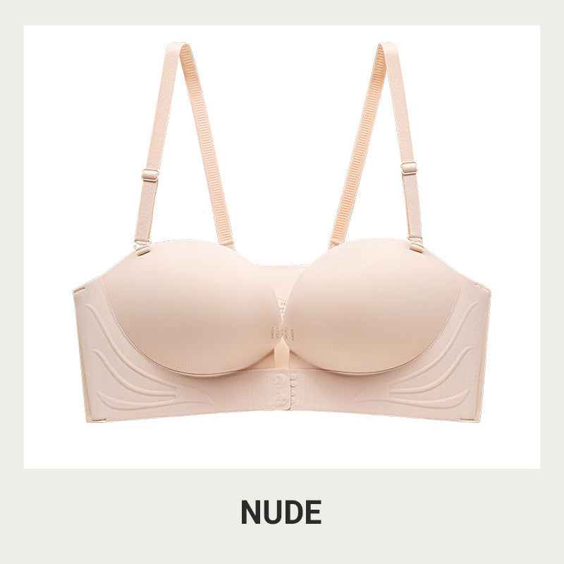 🌟Unsichtbarer Push-up-BH mit Frontschnalle und Trägern🥰