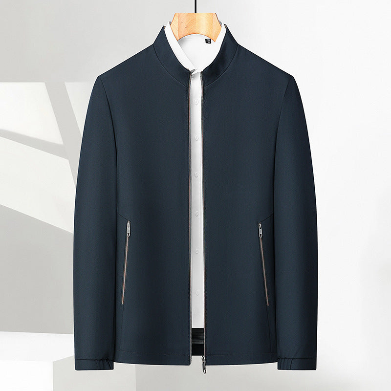 Herren-Freizeitjacke mit Stehkragen und Reißverschluss