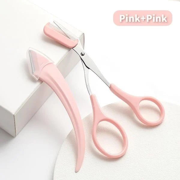 ✂️ 50% RABATT!⏰ Augenbrauenschere mit Kamm, präziser Schnitt, praktisch für Augenbrauen‑Styling unterwegs💇‍♀️