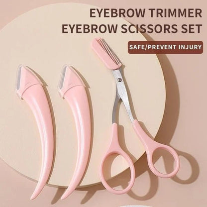 ✂️ 50% RABATT!⏰ Augenbrauenschere mit Kamm, präziser Schnitt, praktisch für Augenbrauen‑Styling unterwegs💇‍♀️