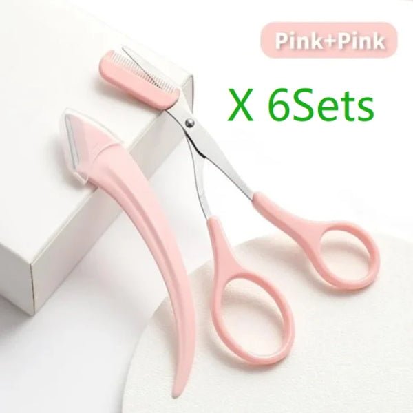 ✂️ 50% RABATT!⏰ Augenbrauenschere mit Kamm, präziser Schnitt, praktisch für Augenbrauen‑Styling unterwegs💇‍♀️