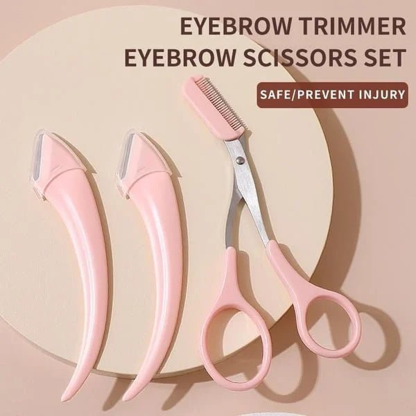 ✂️ 50% RABATT!⏰ Augenbrauenschere mit Kamm, präziser Schnitt, praktisch für Augenbrauen‑Styling unterwegs💇‍♀️